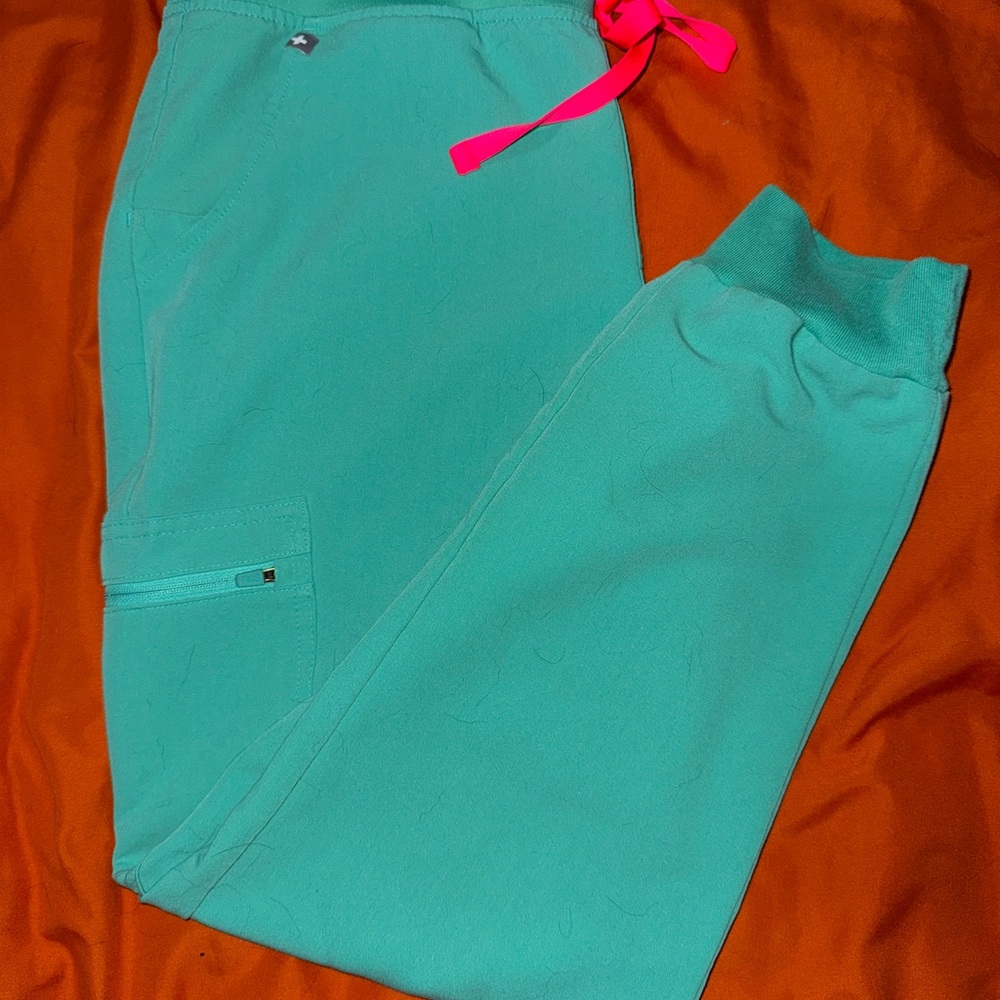Figs Teal Technical Collection with Pink Accent